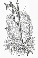 bow and arrow design tattoo design idea