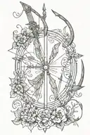 bow and arrow design tattoo design idea