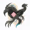 Scorpion Eagle Phoenix tattoo design idea