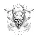 Hearts devil wings heart horizontal large tattoo design idea