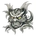 tengu mask tattoo design idea
