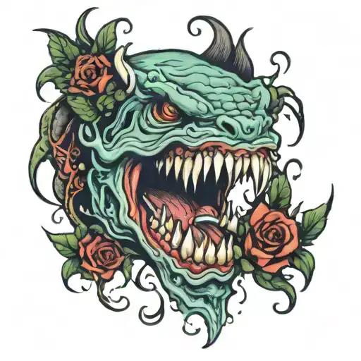 I don't know what's got its teeth in me but I'm about to bite back in anger  tattoo design idea