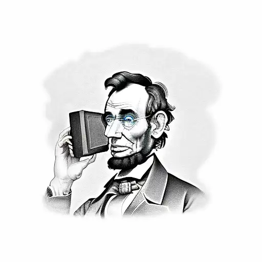 Abraham Lincoln with night vision goggles tattoo design idea