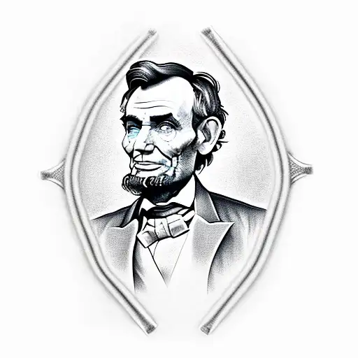 Abraham Lincoln with modern day night vision goggles tattoo design idea