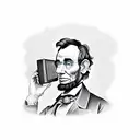 Abraham Lincoln with night vision goggles tattoo design idea