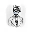 Abraham Lincoln with night vision goggles tattoo design idea