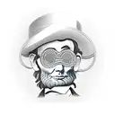 Abraham Lincoln with night vision goggles tattoo design idea