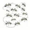 ants walking tattoo design idea