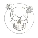 cute skull as a match tattoo design idea