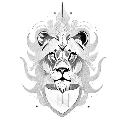 time heal the heart with the strength of a lion tattoo design idea