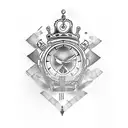rolex crown tattoo design idea