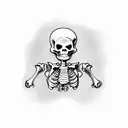 skeleton with beer tattoo design idea
