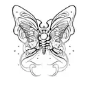 demonic butterfly tattoo design idea