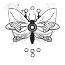 demonic butterfly tattoo design idea