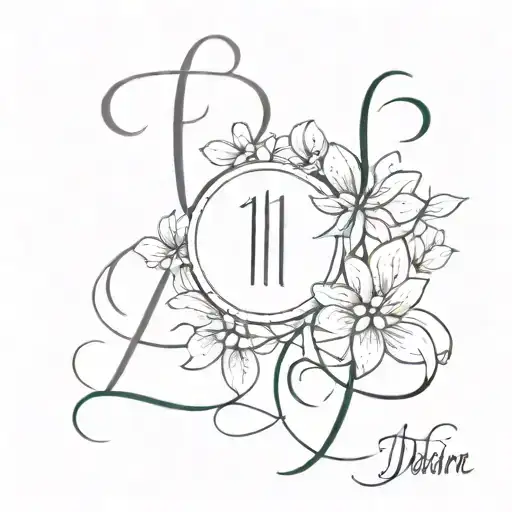 make a tatto with the name Derin and add the number 11:11 anywhere on the tatto desgine and just show the desgine tattoo design idea