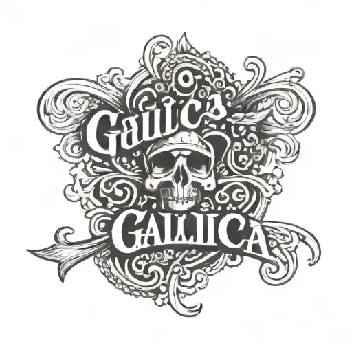 Galicia with lowrider style font tattoo design idea