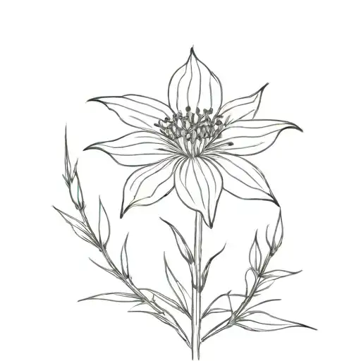 cornflower tattoo design idea