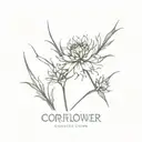 cornflower tattoo design idea