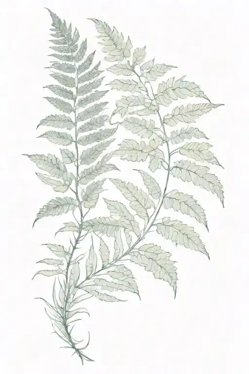 fern sleeve tattoo tattoo design idea