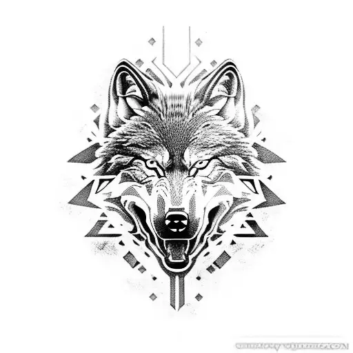 Fenrir wolf tattoo design idea