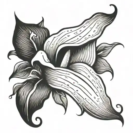 Calla Lilly with stronger then the strom as the stem  tattoo design idea