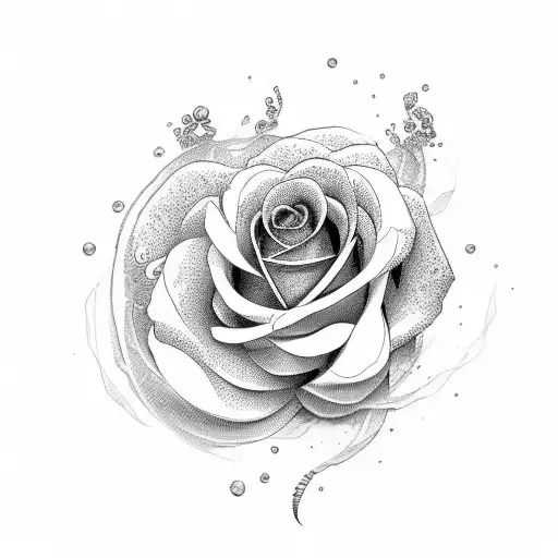 tanvir name with rose tattoo design idea