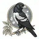 Australian magpie tattoo design idea