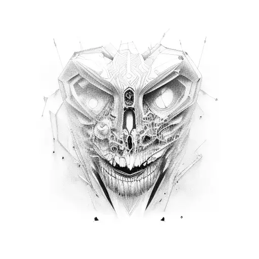 techno tattoo design idea