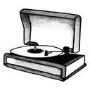 record player tattoo design idea