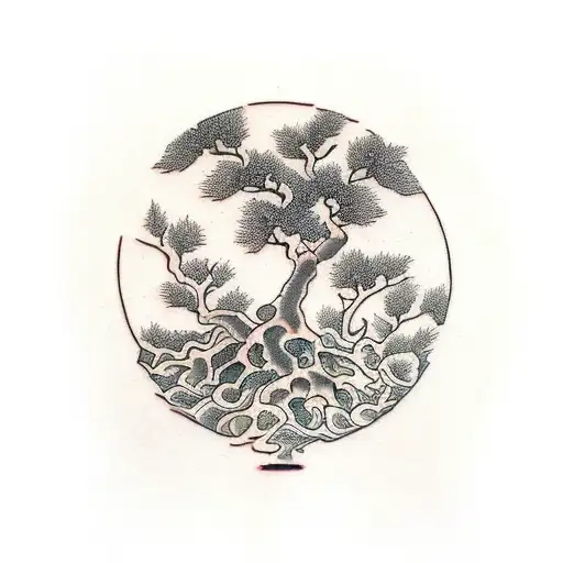 olive tree tattoo design idea