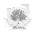 olive tree tattoo design idea