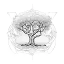 olive tree tattoo design idea