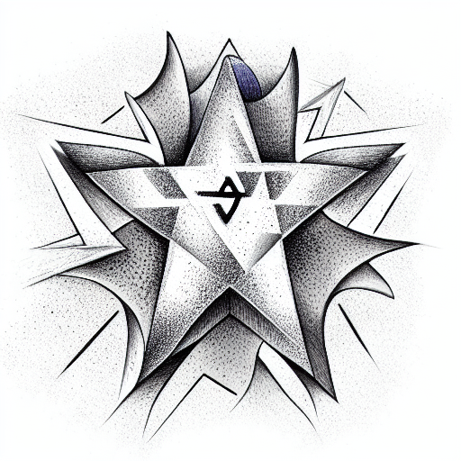 Jewish Star tattoo design idea