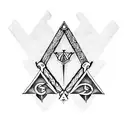 3 Pi with Masonic symbols tattoo design idea