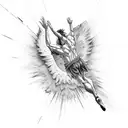 icarus falling tattoo design idea