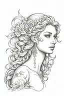 full body Aphrodite realistic sexy girl shoulder tattoo  tattoo design idea