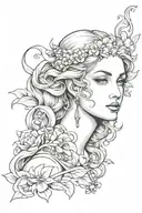 full body Aphrodite realistic sexy girl shoulder tattoo  tattoo design idea
