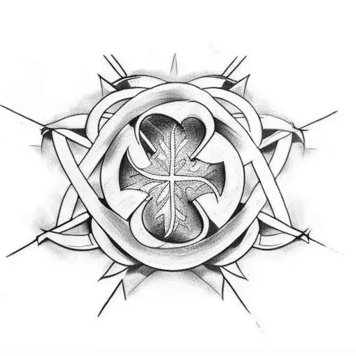tattoo design with roman numerals for 2021 and a 4 leaf clover tattoo design idea