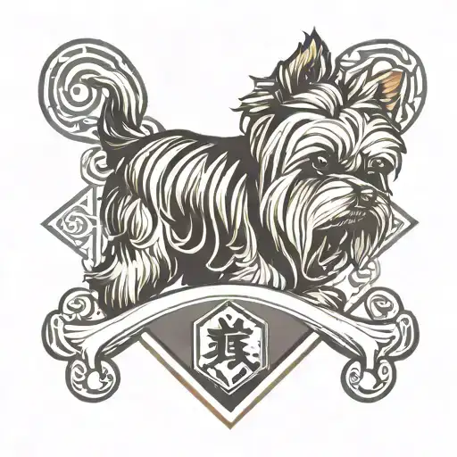 Universitario de deporte logo and my Yorkie dog tattoo design idea