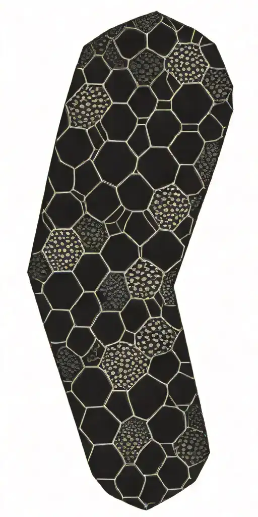 genetic illusion textures like honeycombs tattoo design idea