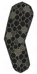 genetic illusion textures like honeycombs tattoo design idea