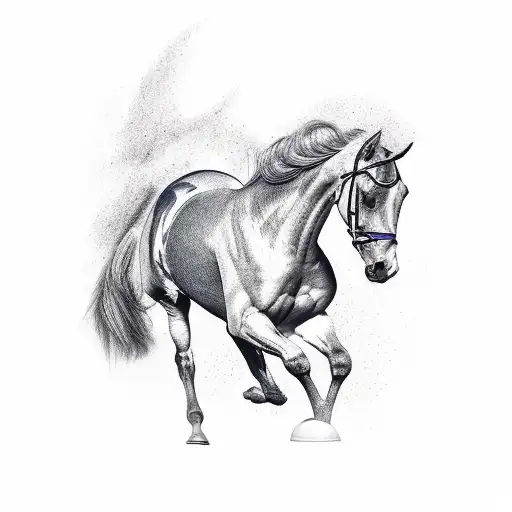 racehorse tattoo design idea
