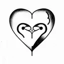 libra and taurus with heart tattoo design idea