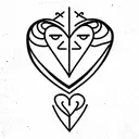 libra and taurus with heart tattoo design idea