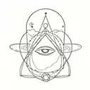 multiverse, portal, aliens, secret symbol tattoo design idea
