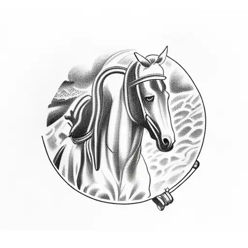 car, motorcycle, horse riding, granpa and kid plying football, sunset tattoo design idea