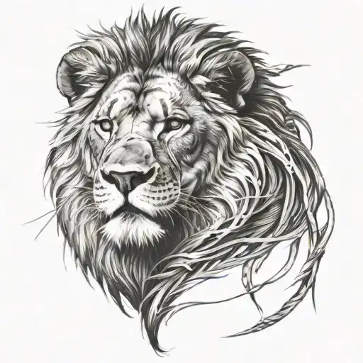 Lion with scarred eye, christianity and bulgarian crown. Forearm tattoo  tattoo design idea
