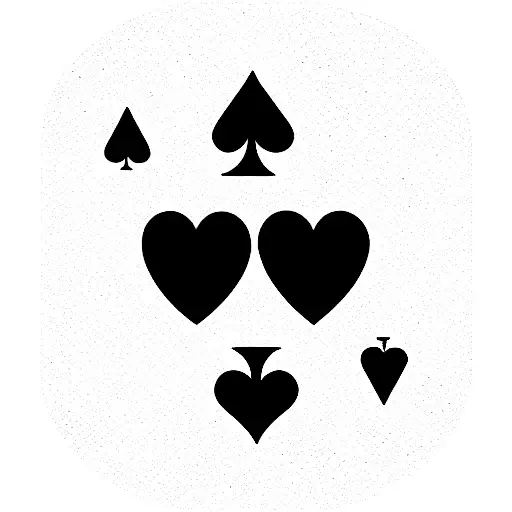 Two Playing Cards (An Ace and a Ten). The 10 is behind the Ace tattoo design idea