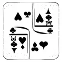 Two Playing Cards (An Ace and a Ten). The 10 is behind the Ace tattoo design idea