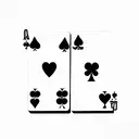 Two Playing Cards (An Ace and a Ten). The 10 is behind the Ace tattoo design idea